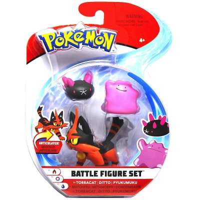 Pokemon Torracat, Ditto & Pyukumuku Battle Figure Pack Series 2 