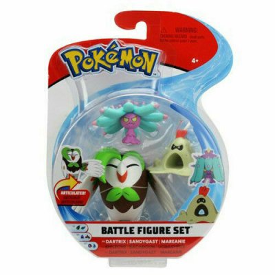 Pokemon Battle Feature Figure Set Dartrix/Sandygast/Mareanie